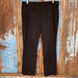 Lauren Ralph Lauren Black Flat Front Dress Pants